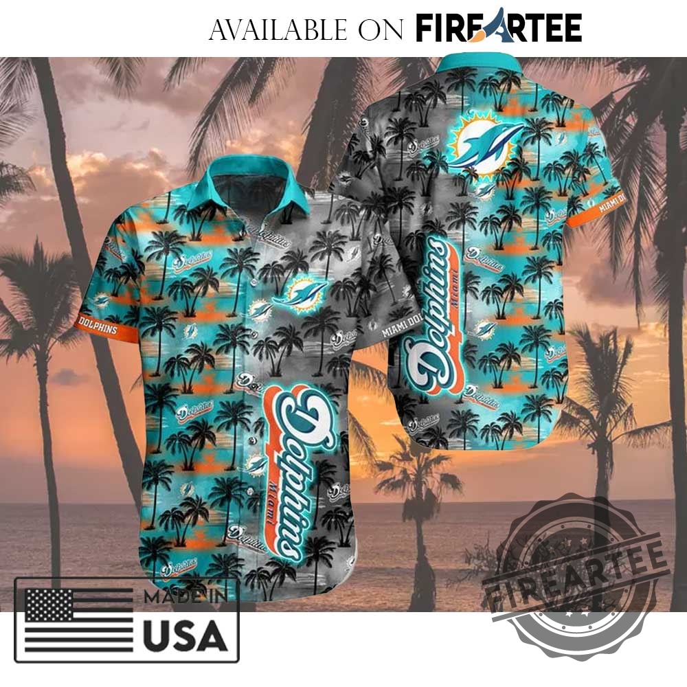 "Top 5 NFL Team Hawaiian Shirts for Football Fashion Fans" 16 Nfl Miami Dolphins All Over Print Hawaiian Shirt