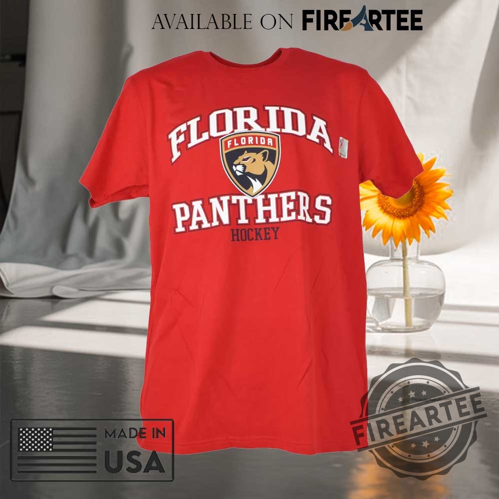 Nhl Florida Panthers Hockey Red Short Sleeve Tshirt