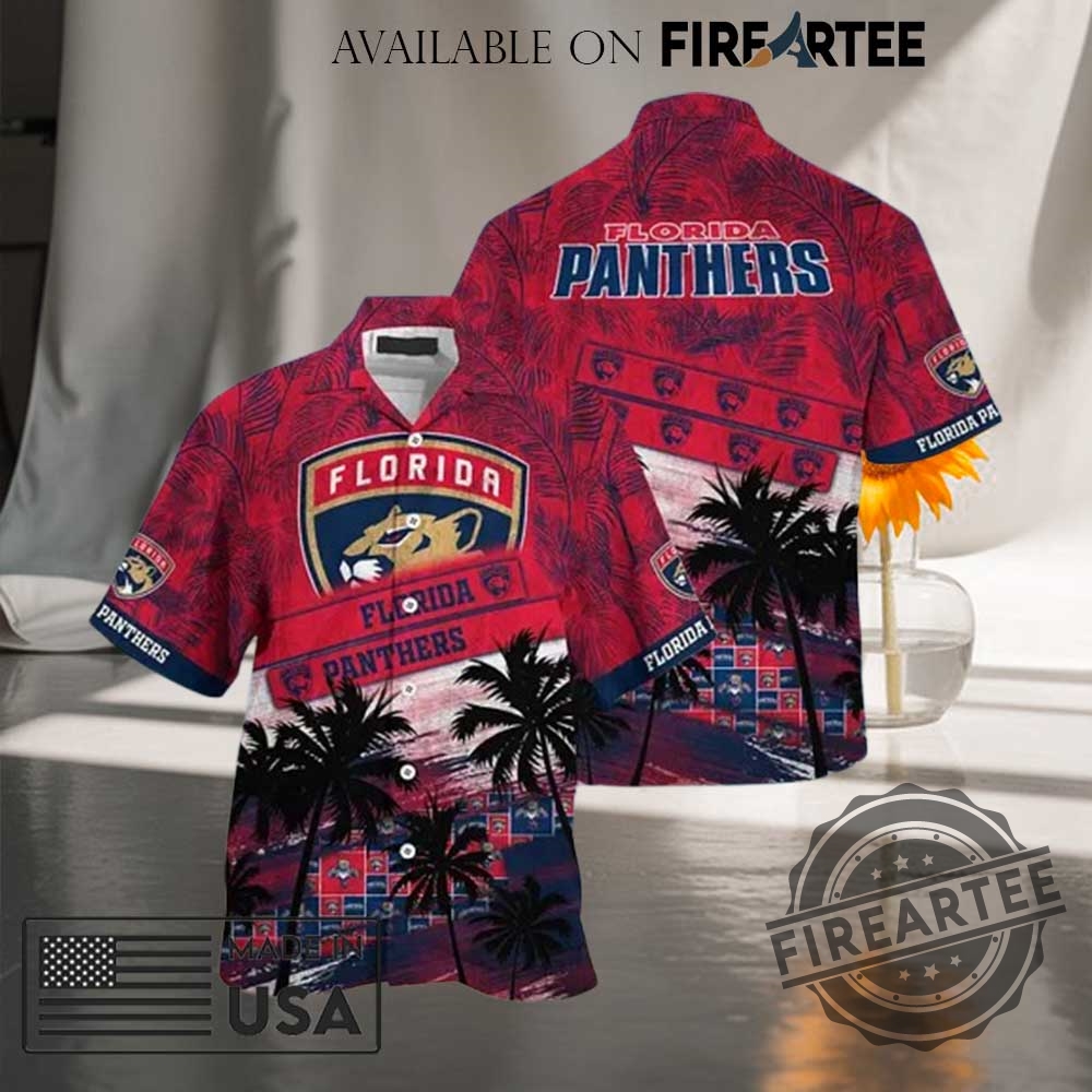 "Top 2025 Florida Panthers and Oklahoma City Thunder Championship Apparel" 9 Florida Panthers Nhl Palm Tree Pattern Hawaii Shirt Short