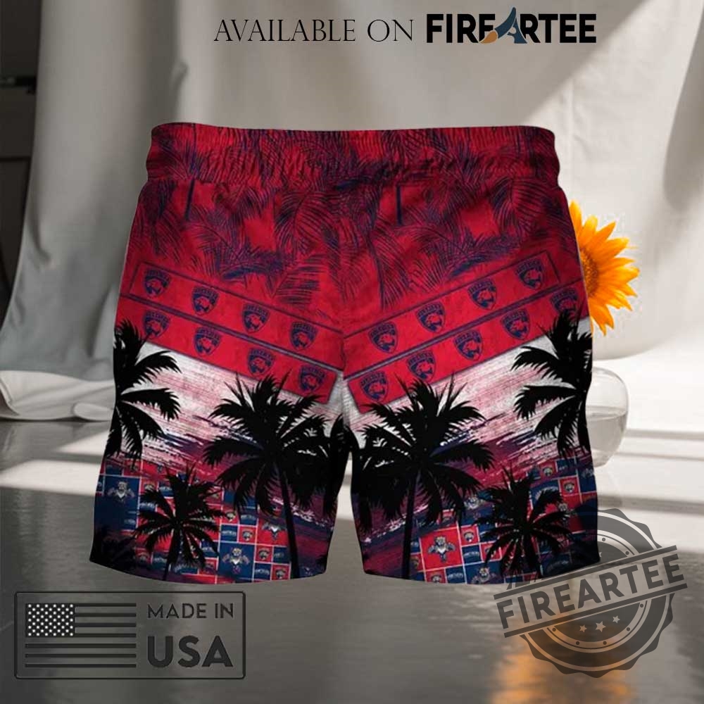 Florida Panthers Nhl Palm Tree Pattern Hawaii Shirt Short 6 Florida Panthers NHL Palm Tree Pattern Hawaii Shirt Short