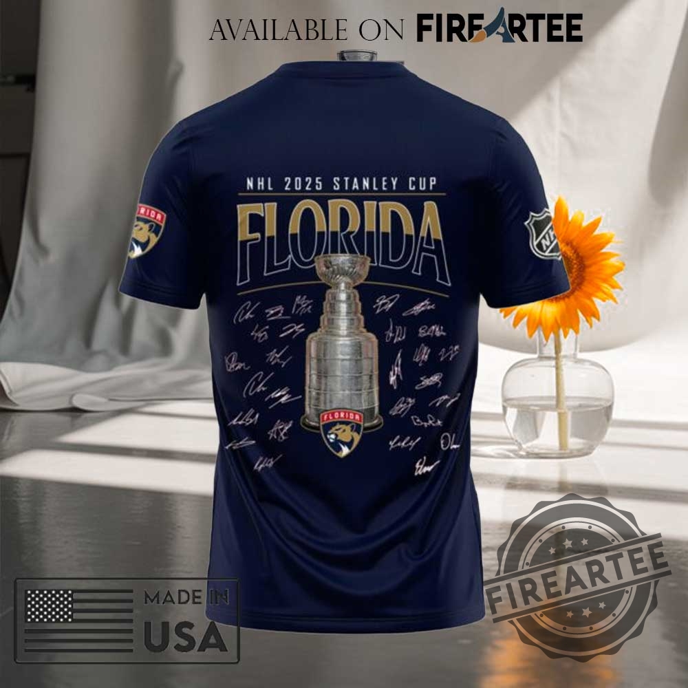 Florida Panthers Champion Nhl Stanley Cup 2025 Signature 3D Shirt 5 Florida Panthers Champion NHL Stanley Cup 2025 Signature 3D Shirt