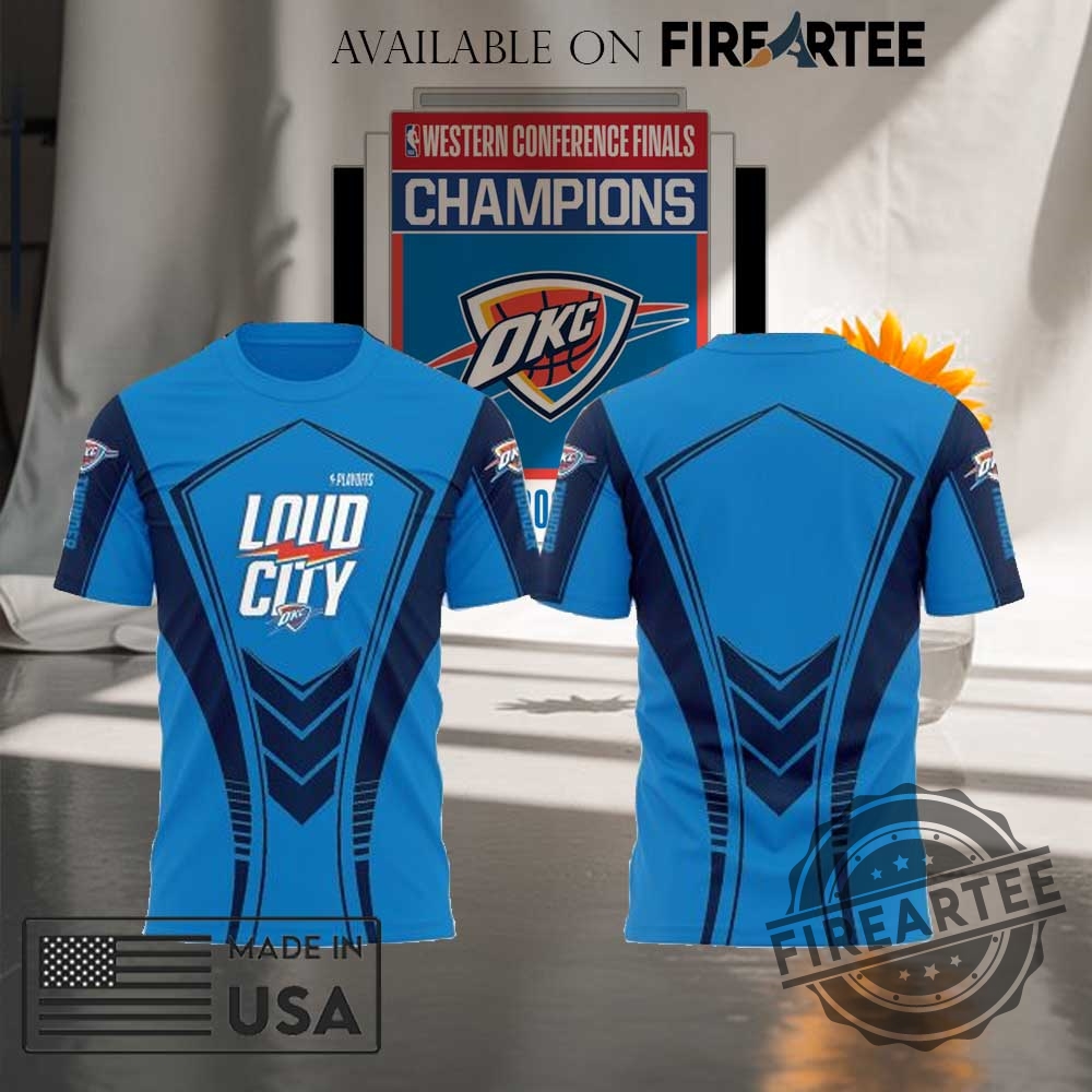 "Top 2025 Florida Panthers and Oklahoma City Thunder Championship Apparel" 16 Loud City Oklahoma City Thunder Finals Champions 2025 All Over Print Shirt