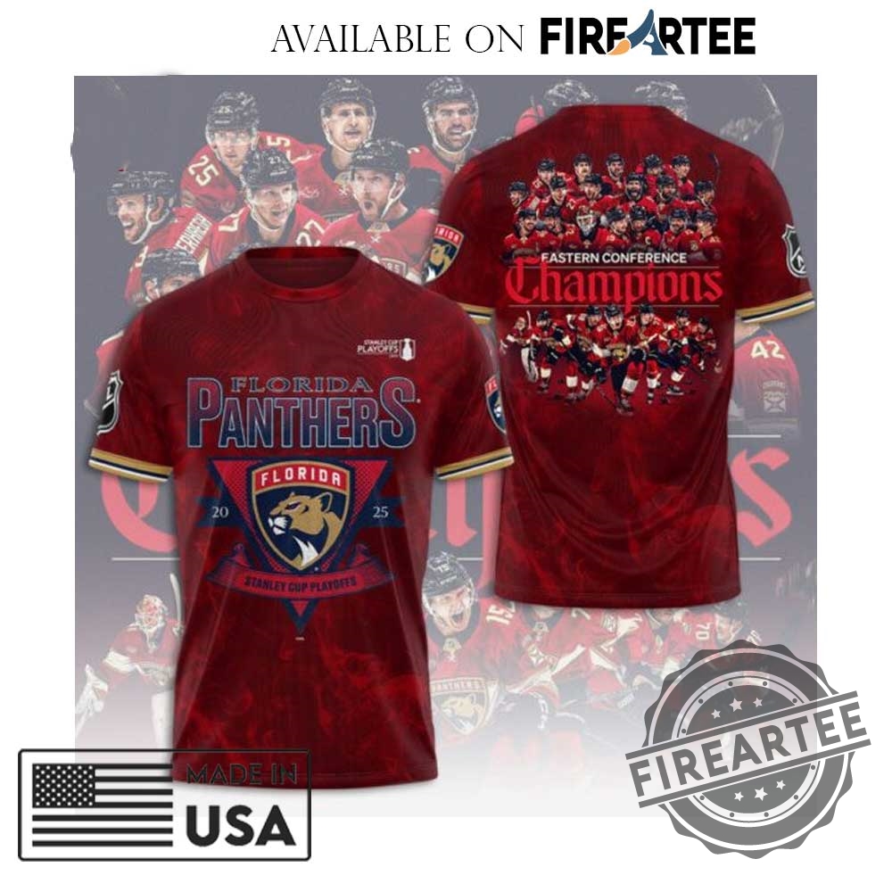 Florida Panthers 2025 Stanley Cup Playoffs Eastern Conference Tshirt 3 Florida Panthers 2025 Stanley Cup Playoffs Eastern Conference T-shirt