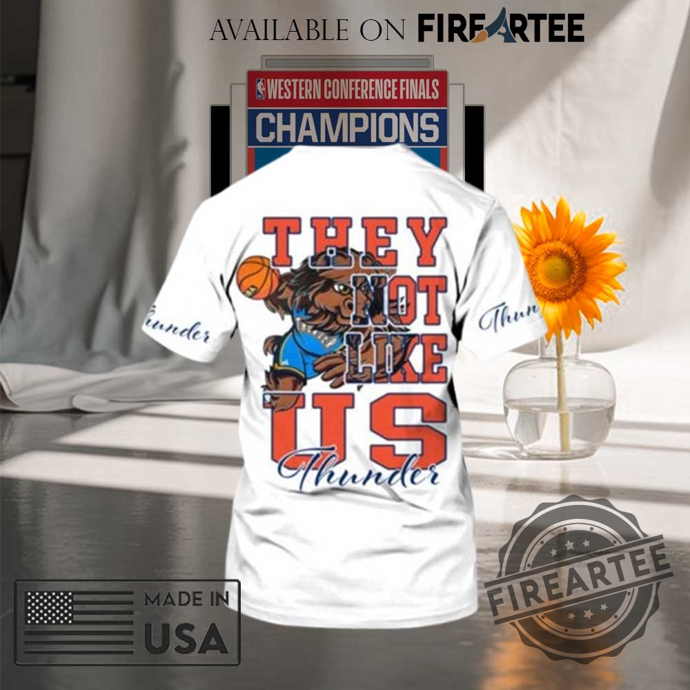 Oklahoma City Thunder They Not Like Us White All Oer Print Tshirt 5 Oklahoma City Thunder They Not Like Us White All Oer Print T-shirt