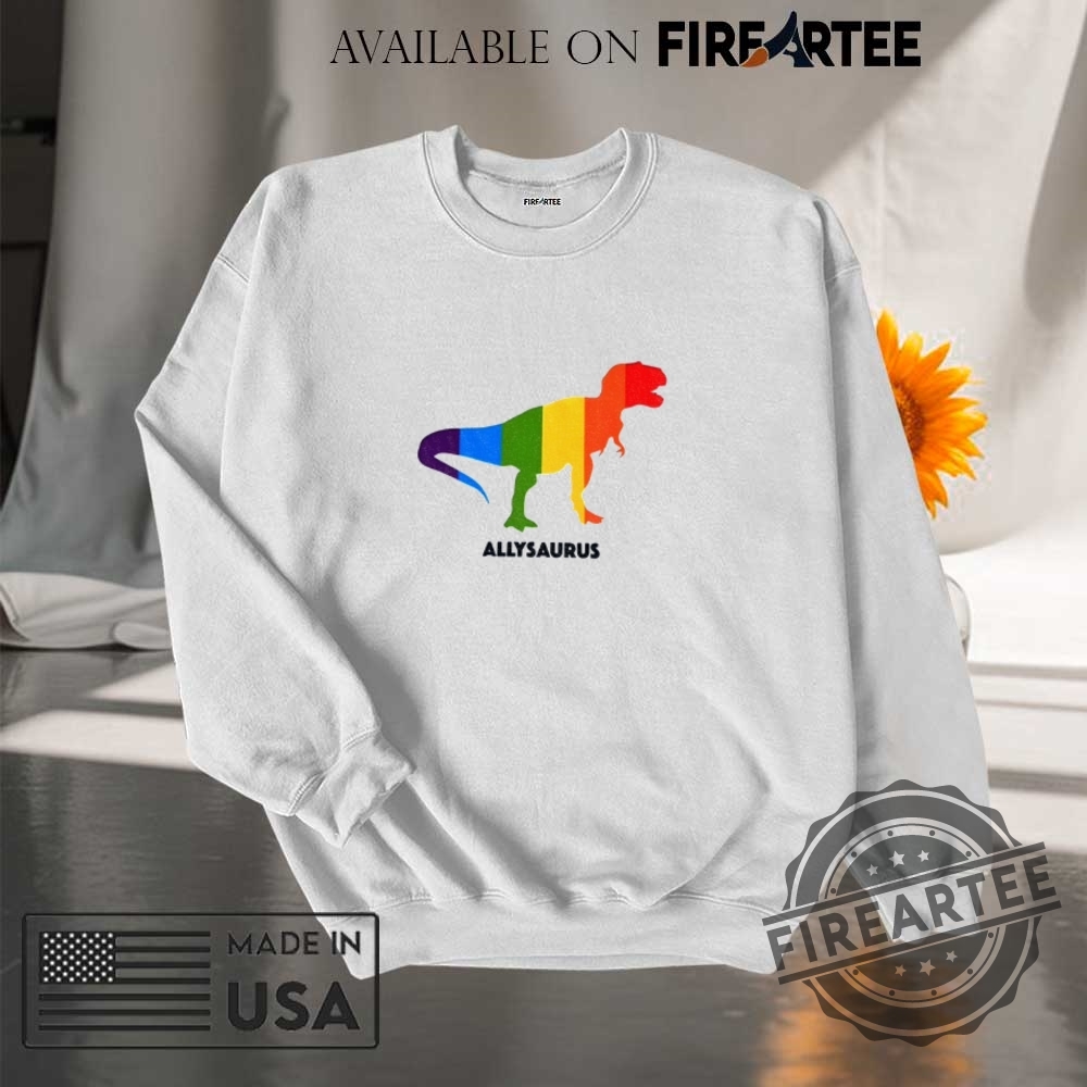 Colorful Dinosaur Allysaurus Lgbt Pride Month Shirt 7 Colorful Dinosaur Allysaurus LGBT Pride Month shirt