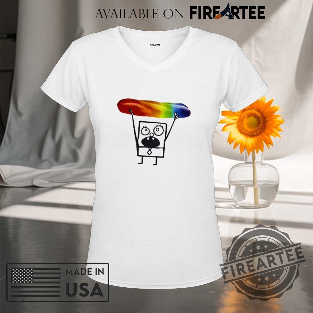 Doodlebob Holding Baguette Bread Lgbt Pride Month Shirt 9 Doodlebob holding baguette bread LGBT Pride Month shirt
