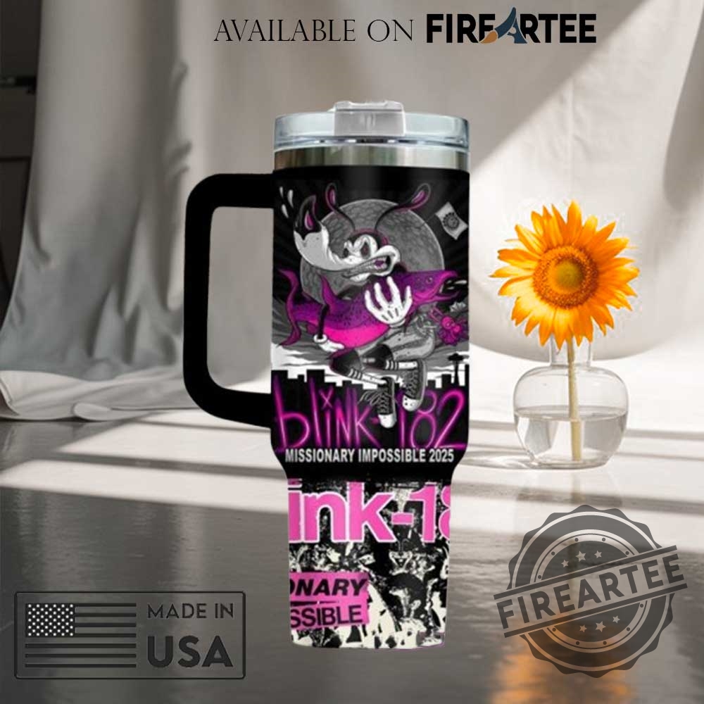 Blink182 Missionary Impossible 2025 Stanley Tumbler Cup 5 Blink-182 Missionary Impossible 2025 Stanley Tumbler Cup