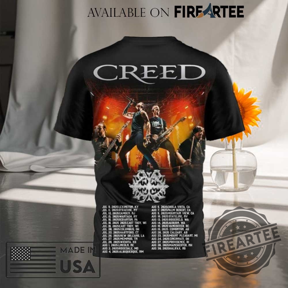 Creed Return Of The Summer Of 99 Tour 2025 Special Shirt 7 Creed – Return Of The Summer Of 99 Tour 2025 Special Shirt