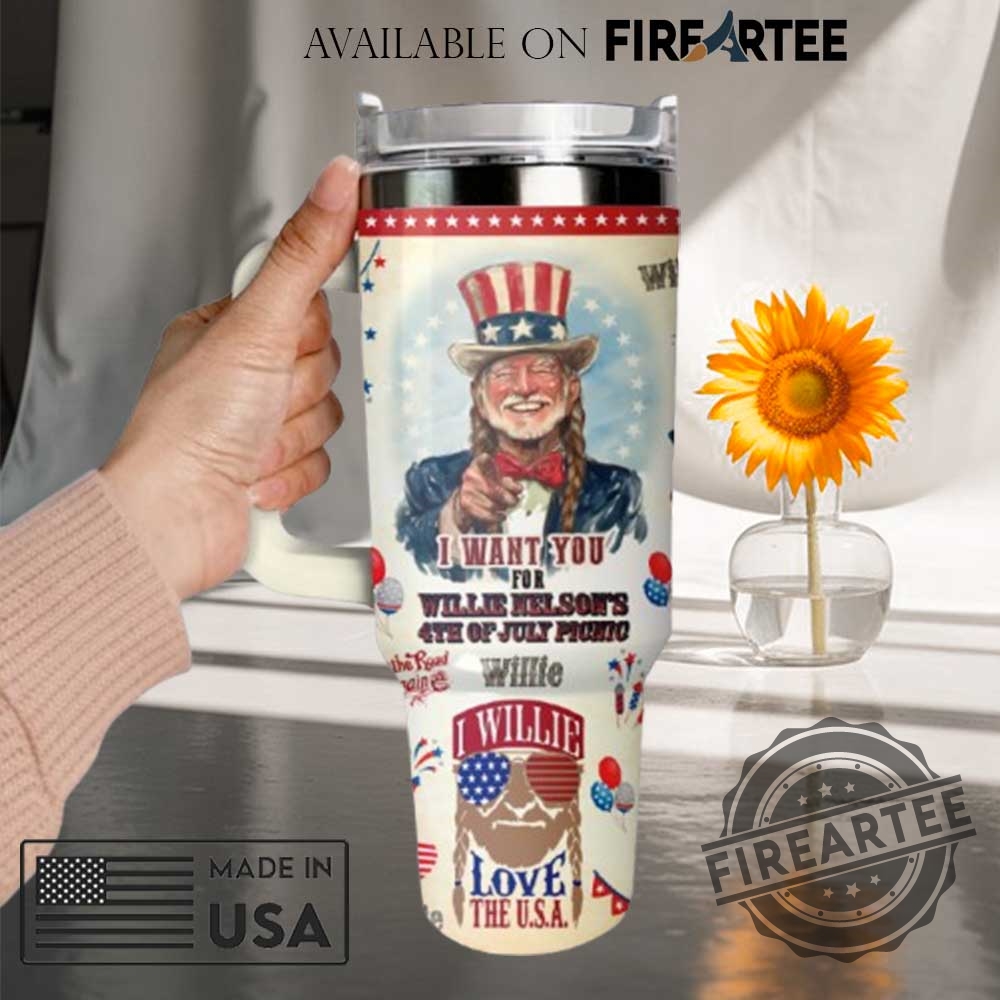 Willie Nelson X Independence Day Music Custom Stanley Cup 40 Oz Tumbler 4 Willie Nelson x Independence Day Music Custom Stanley Cup 40 oz Tumbler