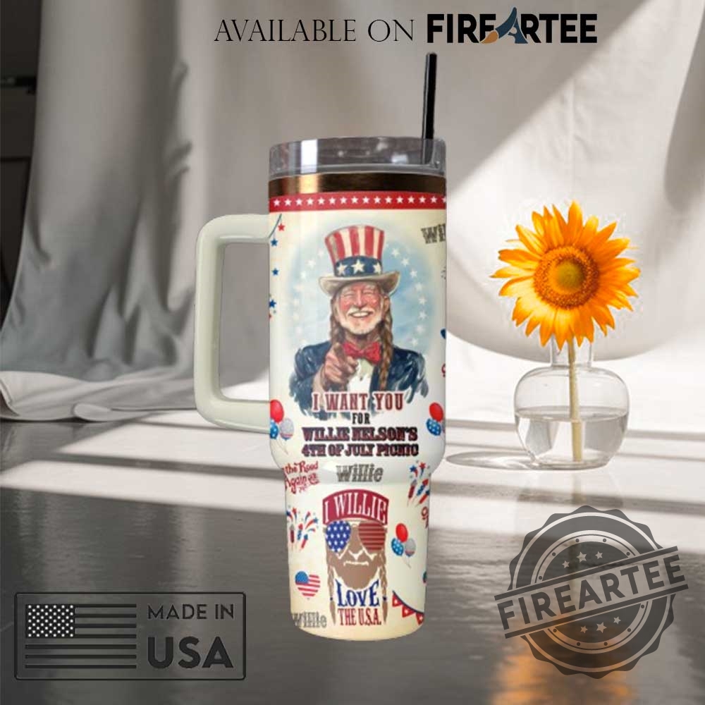 Willie Nelson X Independence Day Music Custom Stanley Cup 40 Oz Tumbler 5 Willie Nelson x Independence Day Music Custom Stanley Cup 40 oz Tumbler