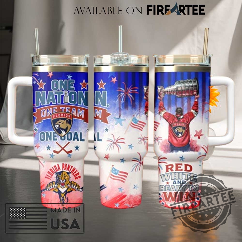"Top 5 Patriotic and Music-Inspired Custom Tumblers and Tees for 2025" 4 Florida Panthers Nhl X Independence Day Custom Stanley Cup 40 Oz Tumbler Red White And Ready To Win