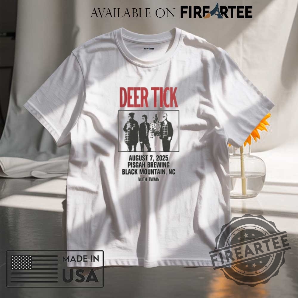 "Top 5 Patriotic and Music-Inspired Custom Tumblers and Tees for 2025" 7 Deer Tick Band Aug 07 2025 Pisgah Brewing Company Black Mountain Shirt