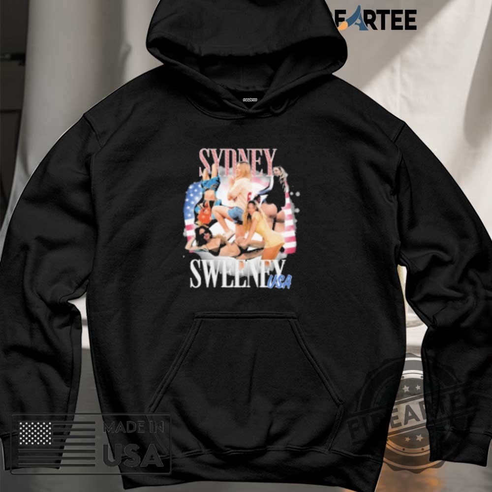 Sydney Sweeney Usa American Flag Tshirt 6 Sydney Sweeney USA American Flag T-Shirt
