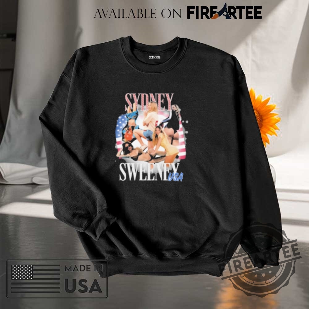 Sydney Sweeney Usa American Flag Tshirt 7 Sydney Sweeney USA American Flag T-Shirt