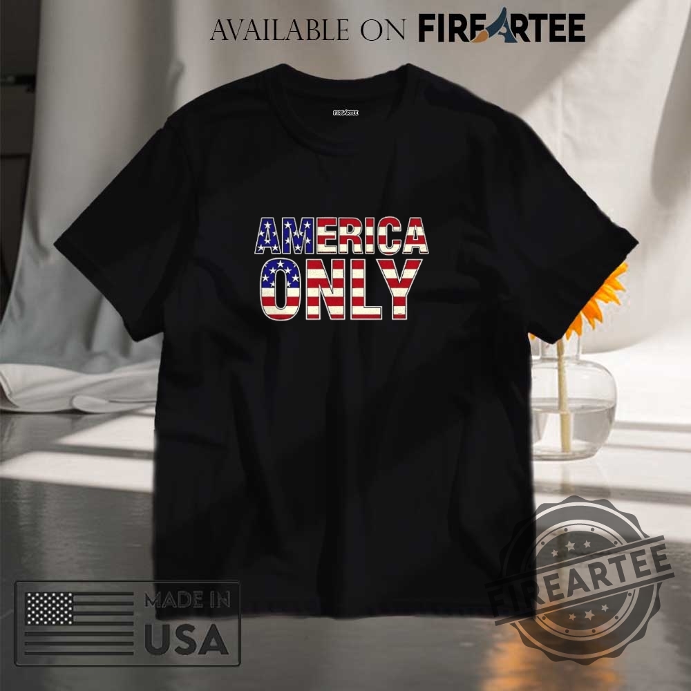 "Top 5 Patriotic and Music-Inspired Custom Tumblers and Tees for 2025" 11 Alan Roberts America Only Shirt