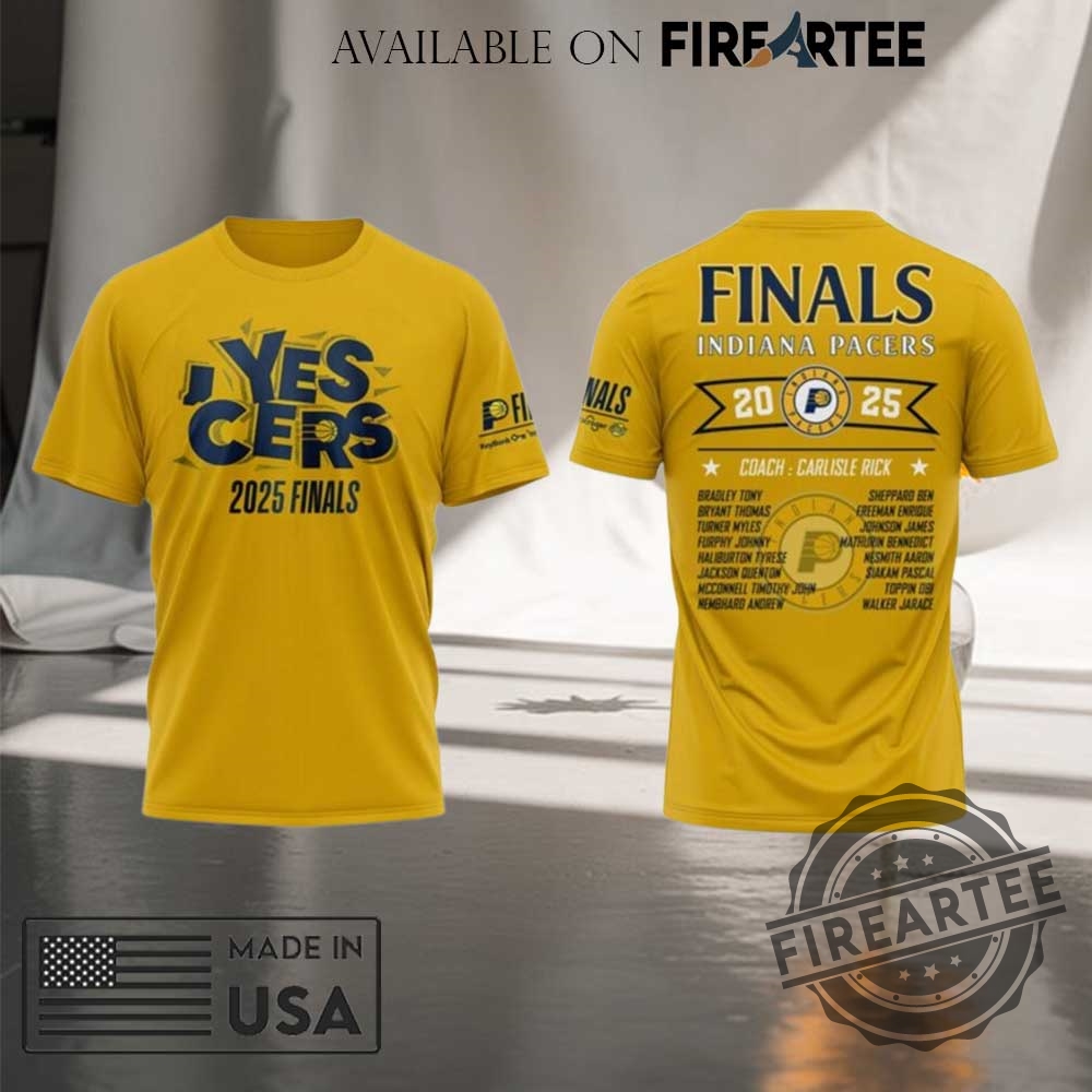 Yes Cers Indiana Pacers Final 2025 All Over Print Tshirt