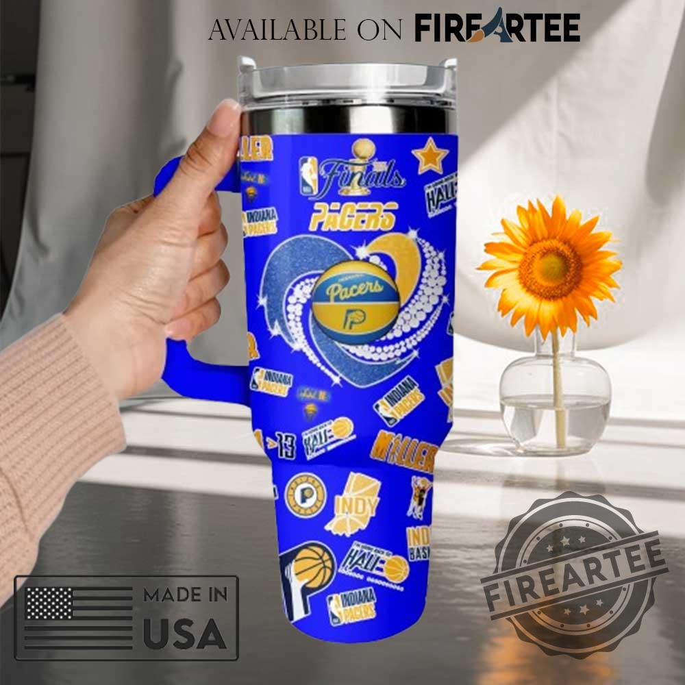 Indiana Pacers Nba Finals Travel Tumbler Bold Blue Design With Player Graphics And Team Logos 4 Indiana Pacers NBA Finals Travel Tumbler - Bold Blue Design with Player Graphics and Team Logos