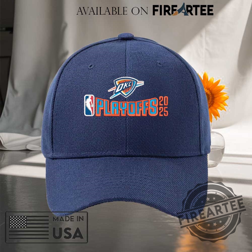 New Era Black Oklahoma City Thunder 2025 Nba Playoffs Embroidered Cap
