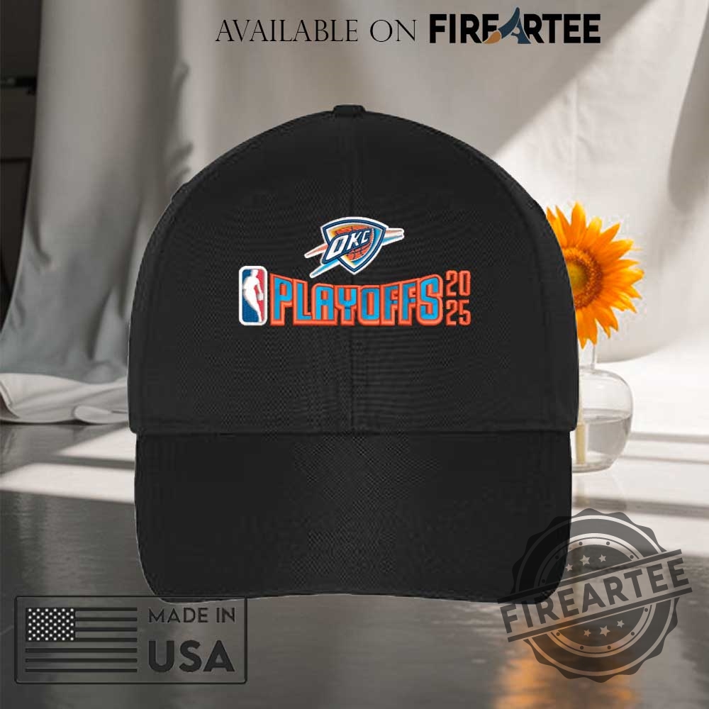 New Era Black Oklahoma City Thunder 2025 Nba Playoffs Embroidered Cap 4 New Era Black Oklahoma City Thunder 2025 NBA Playoffs Embroidered Cap