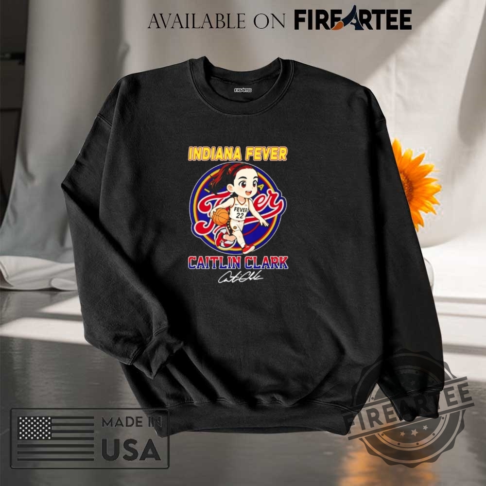 Indiana Fever Caitlin Clark Basketball Signature Cartoon Cute Shirt 7 Indiana Fever Caitlin Clark basketball signature cartoon cute shirt