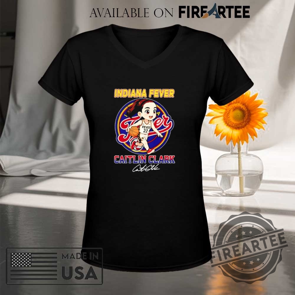 Indiana Fever Caitlin Clark Basketball Signature Cartoon Cute Shirt 9 Indiana Fever Caitlin Clark basketball signature cartoon cute shirt