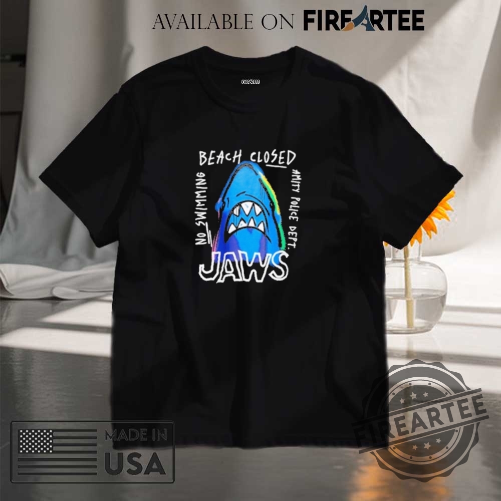 "Shop Trendy Shirts: Jaws, WNBA, Big Diggs Energy, and More!" 3 Zara Jaws Movie 50Th Anniversary Beach Closed Shirt
