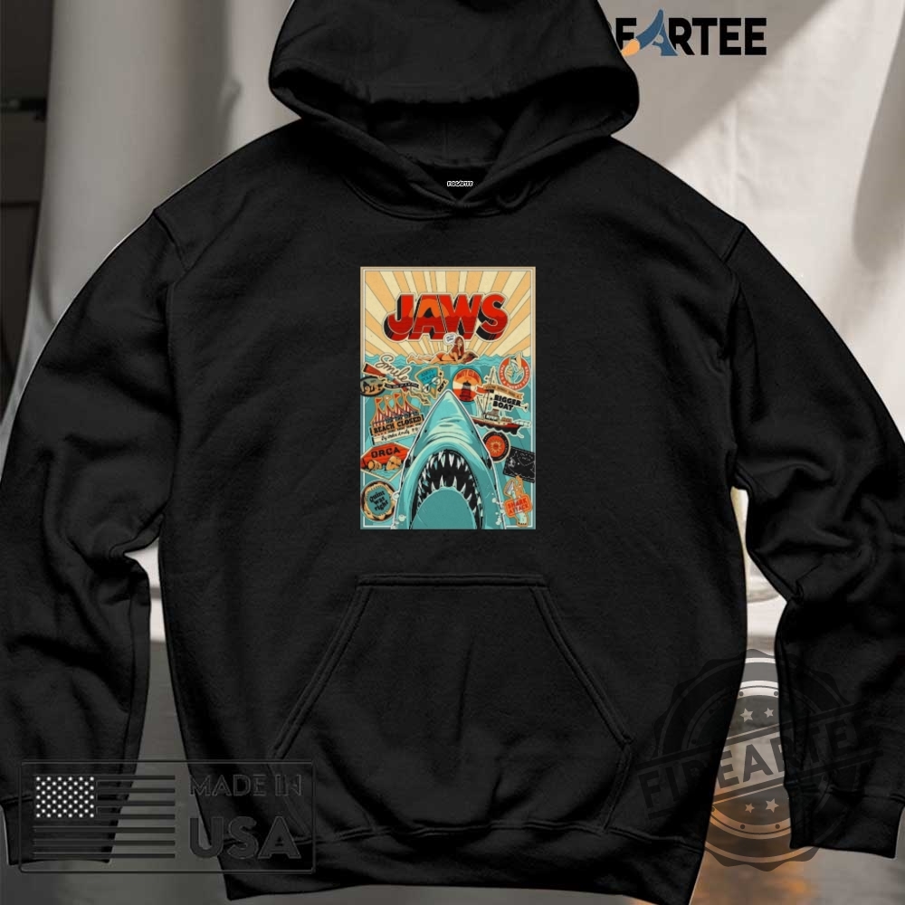 Jaws Shark Attack 2025 Poster Shirt 6 JAWS Shark Attack 2025 Poster Shirt