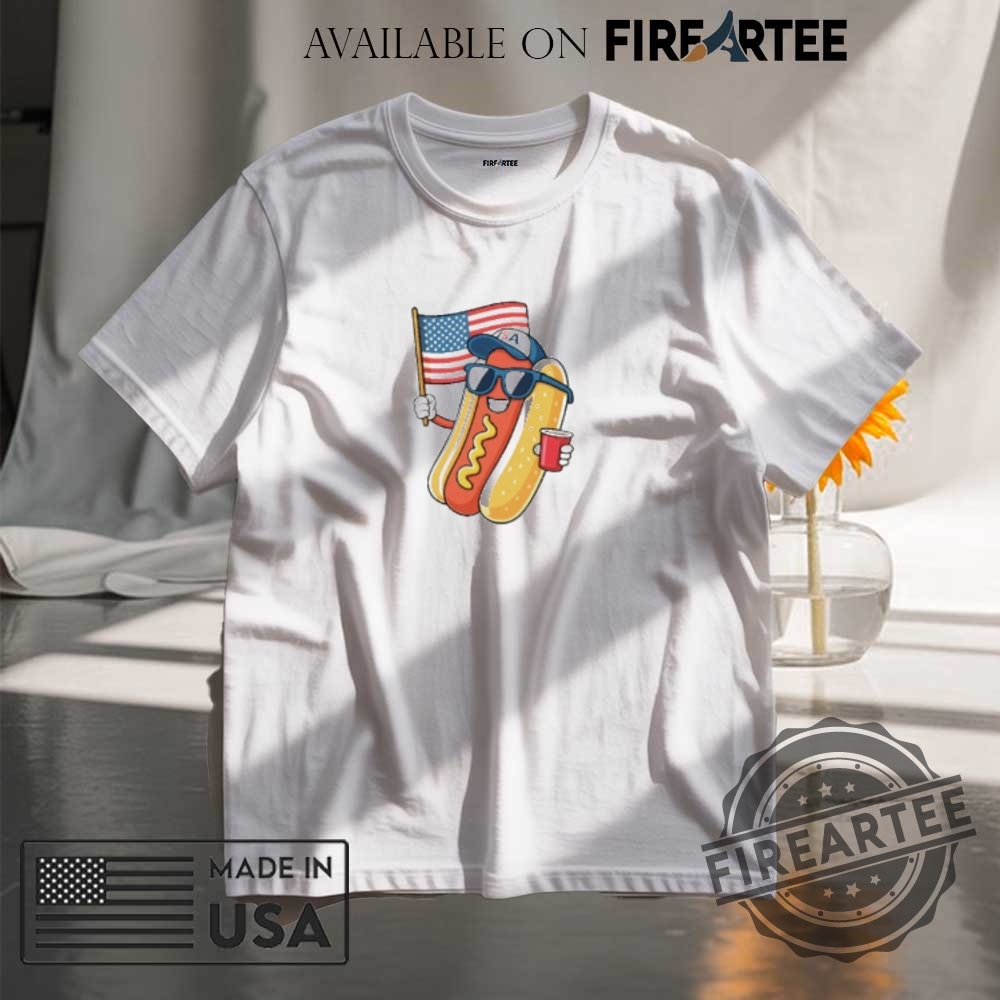 "Shop Trendy Shirts: Jaws, WNBA, Big Diggs Energy, and More!" 14 Usa Hotdog 4Th Of July Shirt