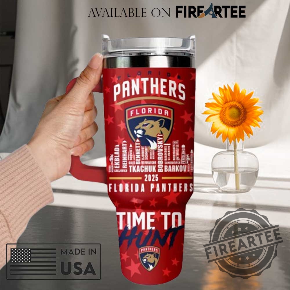 2025 Florida Panthers Stanley Cup Champions Time To Hunt Red Hockey Tumbler 4 2025 Florida Panthers Stanley Cup Champions Time to Hunt Red Hockey Tumbler
