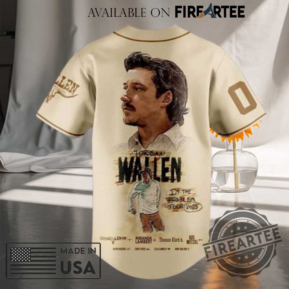 Morgan Wallen Baseball Jersey Im The Problem Tour 2025 Edition 5 Morgan Wallen Baseball Jersey I’m The Problem Tour 2025 Edition