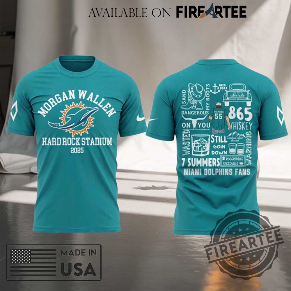 "Top 5 Must-Have Tumblers: Morgan Wallen, Dave Matthews, and More" 12 Miami Dolphins X Morgan Wallen Tour 2025 Shirt