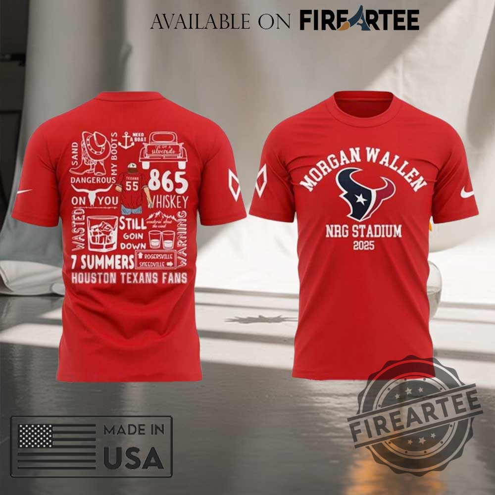 "Top 5 Must-Have Tumblers: Morgan Wallen, Dave Matthews, and More" 13 Houston Texans X Morgan Wallen Tour 2025 Shirt
