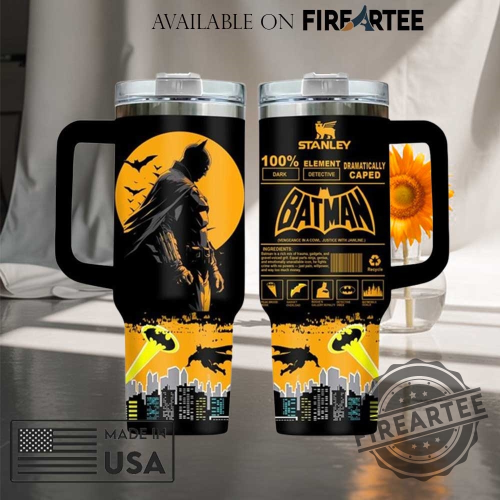 "Unique Gift Ideas: Custom Stanley Tumblers & Activist T-Shirts" 2 Batman Stanley Mug With Handle Dark Knight Gotham City 40Oz Tumbler