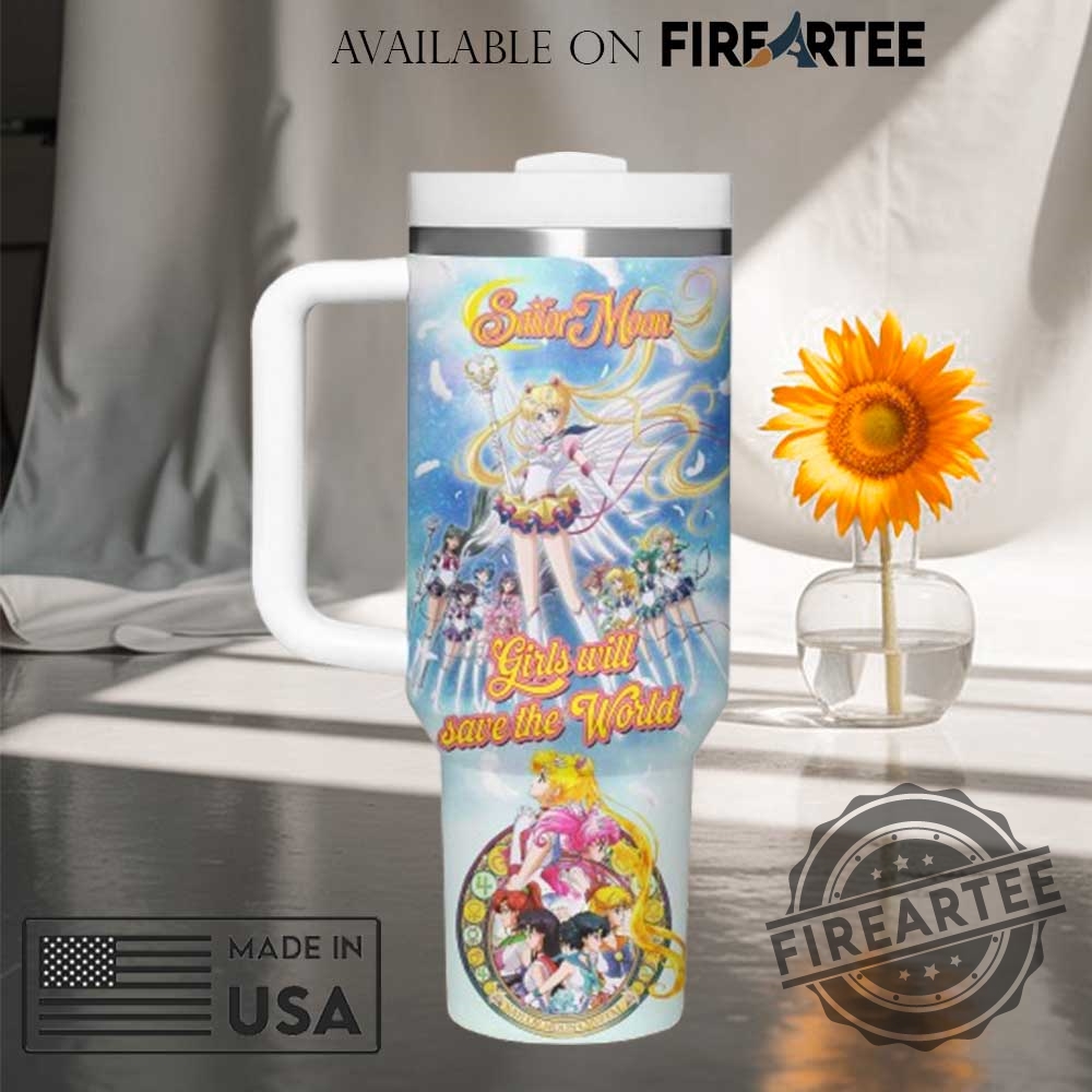 Sailor Moon Stanley Tumbler With Handle Girls Will Save The World Custom Cup 4 Sailor Moon Stanley Tumbler with Handle – Girls Will Save the World Custom Cup
