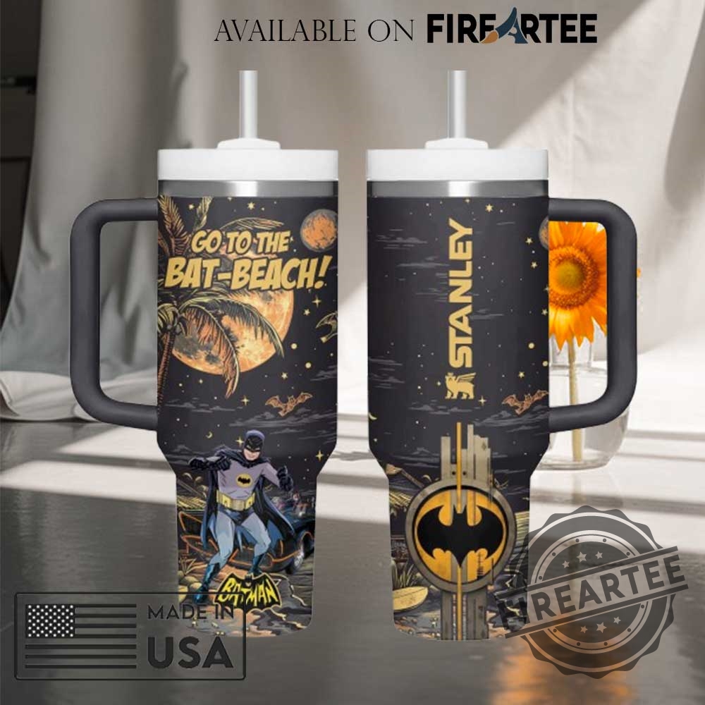 "Unique Gift Ideas: Custom Stanley Tumblers & Activist T-Shirts" 11 Retro Batman Stanley Tumbler With Handle Batbeach Comic Art Travel Cup