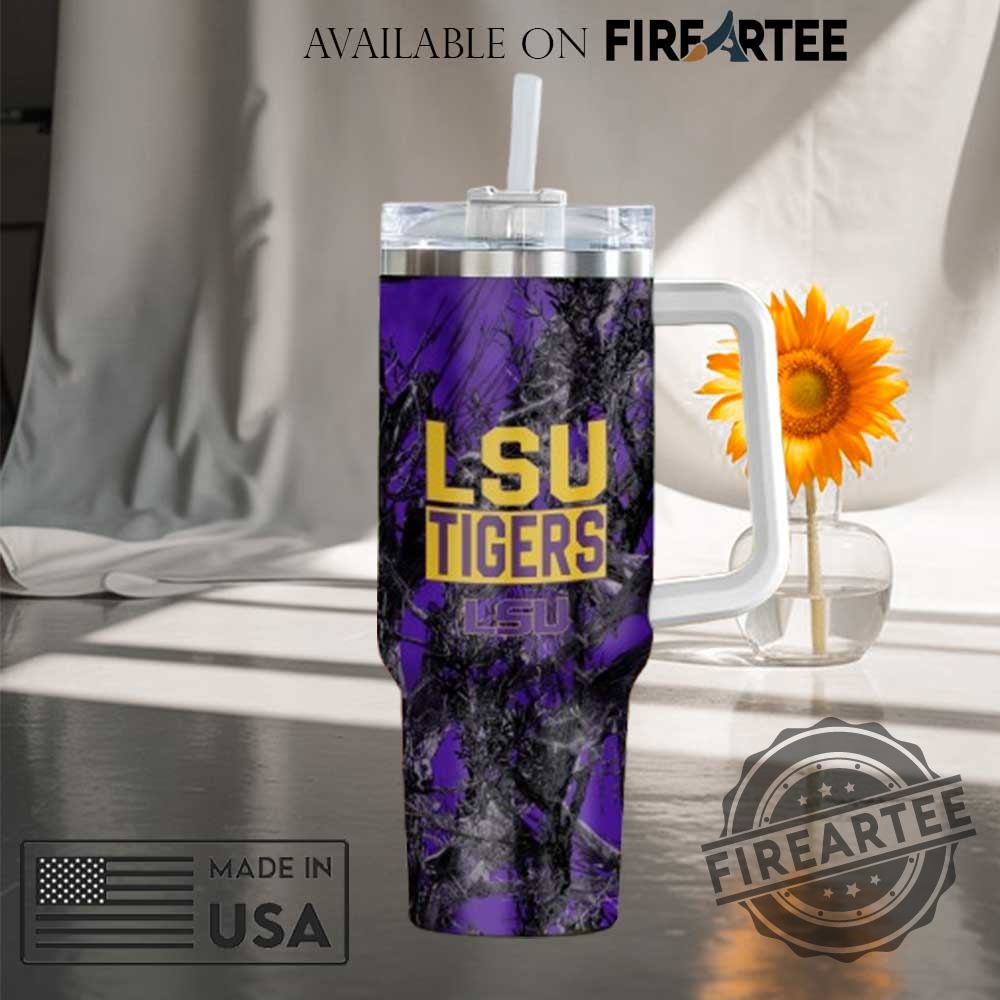 Lsu Tigers Ncaa Hunting Tumbler With Handle 4 LSU Tigers NCAA Hunting Tumbler With Handle