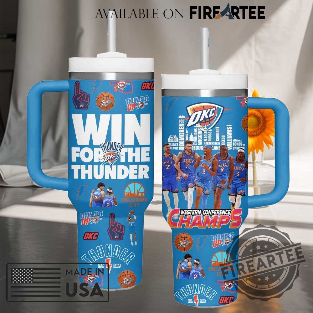 "Shop Custom NCAA Tumblers: LSU, Zootopia, Thunder & More" 7 Oklahoma City Thunder Western Conference Champions 2025 Stanley Tumbler