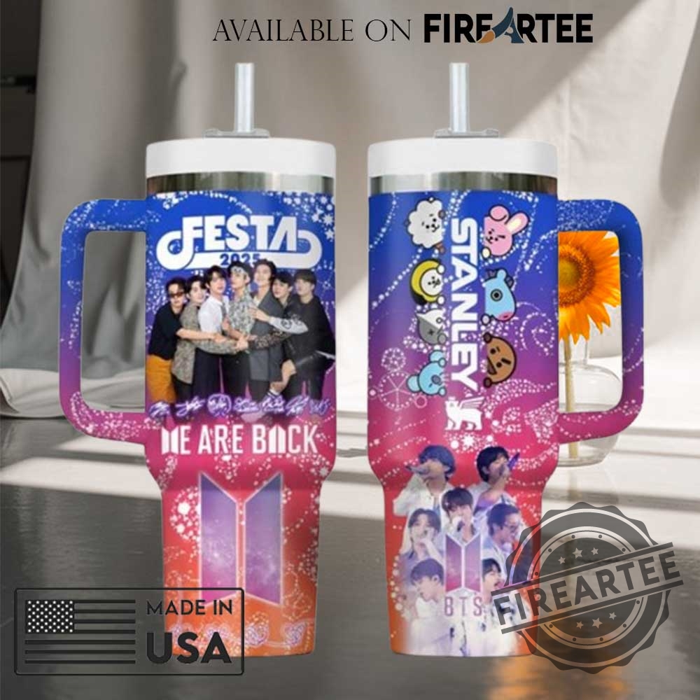 "Shop Custom NCAA Tumblers: LSU, Zootopia, Thunder & More" 20 Bts We Are Back Stanley Tumbler 40 Oz With Handle