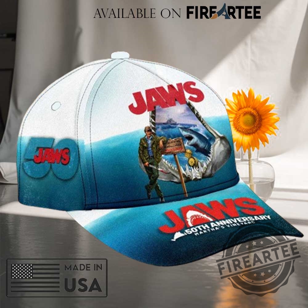 Jaws 50Th Anniversary Marthas Vineyard Shark Baseball Cap 5 Jaws 50th Anniversary Martha’s Vineyard Shark Baseball Cap