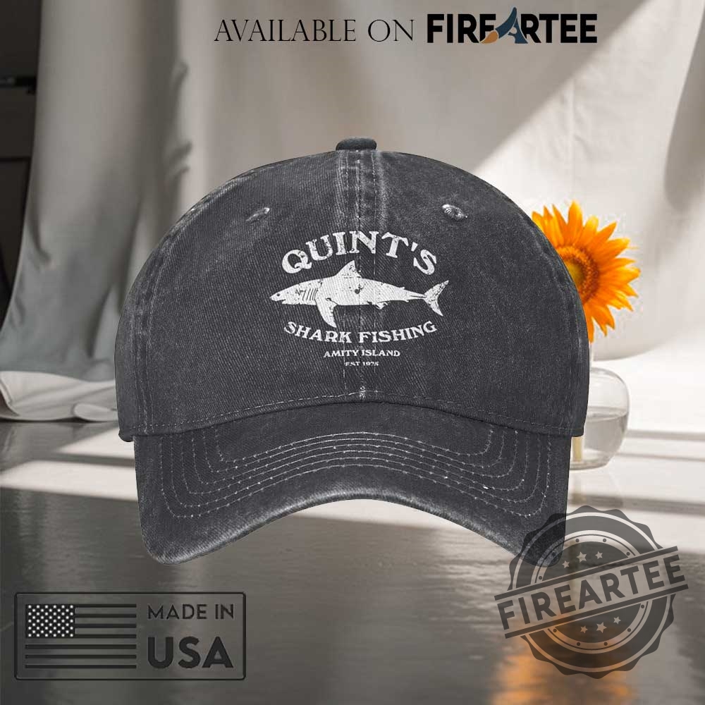 Quints Shark Fishing Jaws Movie Baseball Cap 3 Quint’s Shark Fishing Jaws Movie Baseball Cap