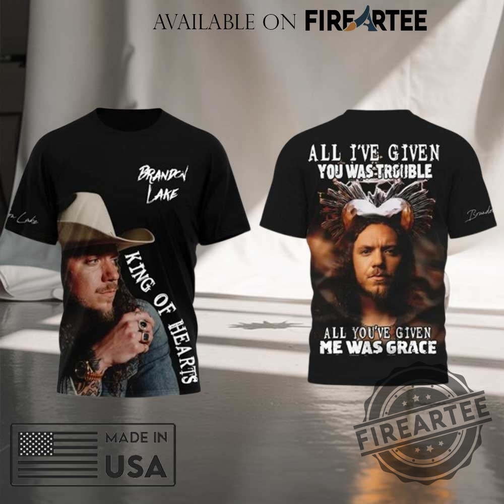 "Top 5 Unique 3D Graphic T-Shirts for Fans and Collectors" 3 Brandon Lake King Of Hearts 3D Tshirt Christian Music Fan Tee
