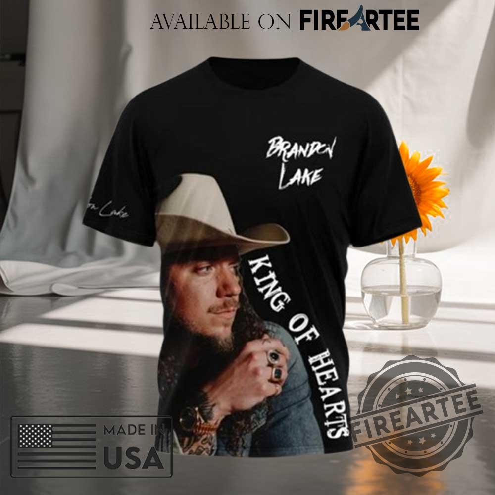 Brandon Lake King Of Hearts 3D Tshirt Christian Music Fan Tee 4 Brandon Lake King of Hearts 3D T-Shirt – Christian Music Fan Tee