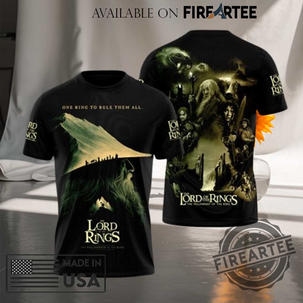 "Top 5 Unique 3D Graphic T-Shirts for Fans and Collectors" 4 The Lord Of The Rings One Ring To Rule Them All 3D Tshirt Fantasy Fan Shirt