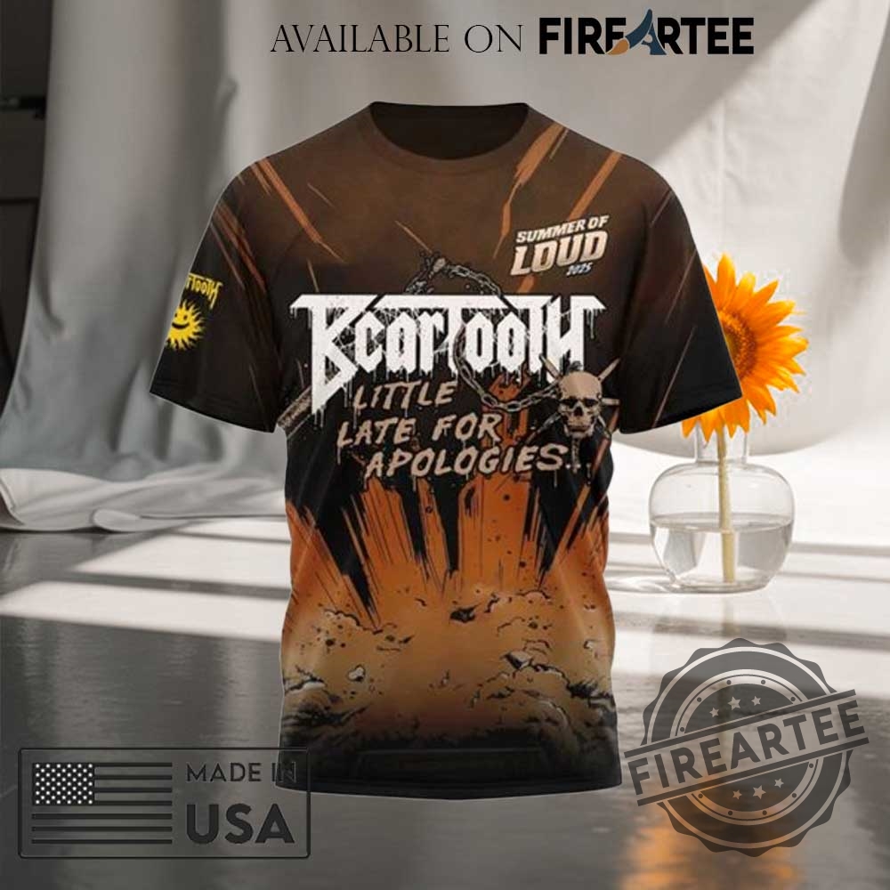 Summer Of Loud 2025 Beartooth Little Late For Apologies 3D Tshirt Band Tour Tee 5 Summer of Loud 2025 Beartooth Little Late for Apologies 3D T-Shirt – Band Tour Tee