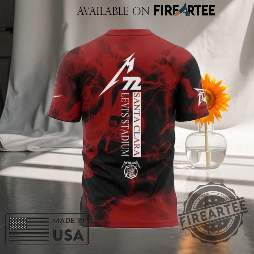 San Francisco 49Ers X M72 World Tour Metallica Levis Stadium 3D Tshirt Concert Edition 4 San Francisco 49ers x M72 World Tour Metallica Levis Stadium 3D T-Shirt – Concert Edition