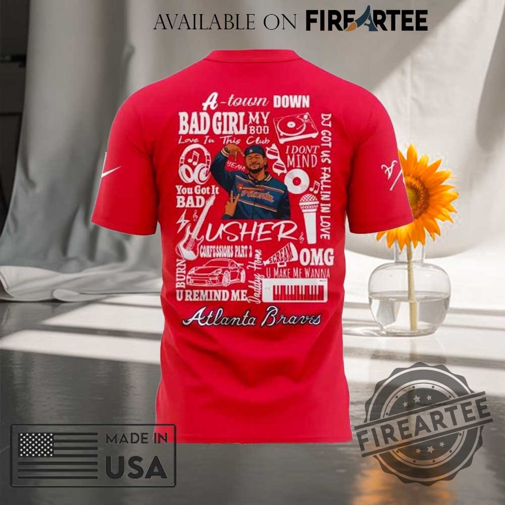 Atlanta Braves X Usher Night 2025 Red All Over Print Baseball Tshirt 5 Atlanta Braves x Usher Night 2025 Red All Over Print Baseball T-Shirt