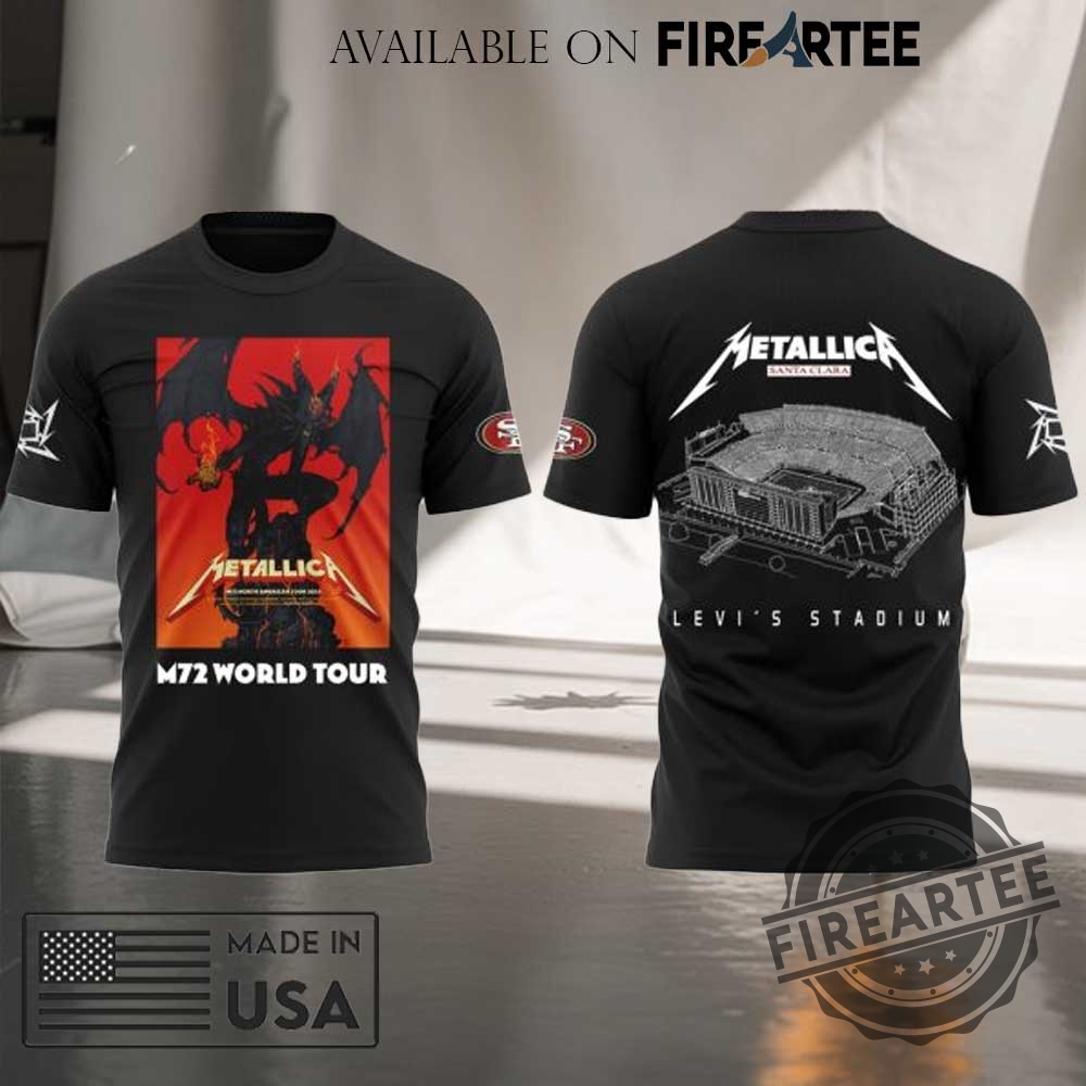 "Top 5 Unique 3D Graphic T-Shirts for Fans and Collectors" 12 Metallica X San Francisco 49Ers M72 World Tour Levis Stadium 3D Tshirt Concert Edition