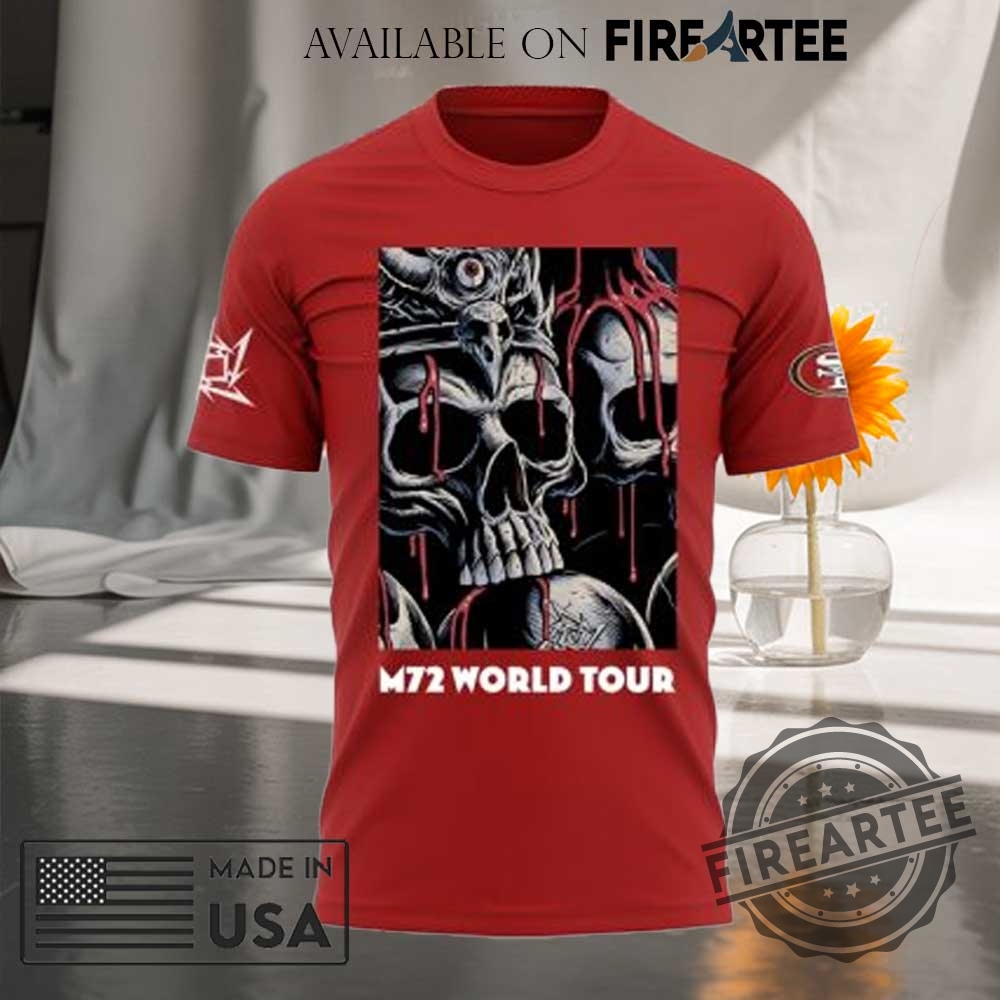 Red Metallica X San Francisco 49Ers M72 World Tour 3D Tshirt Special Concert Tee 5 Red Metallica x San Francisco 49ers M72 World Tour 3D T-Shirt – Special Concert Tee