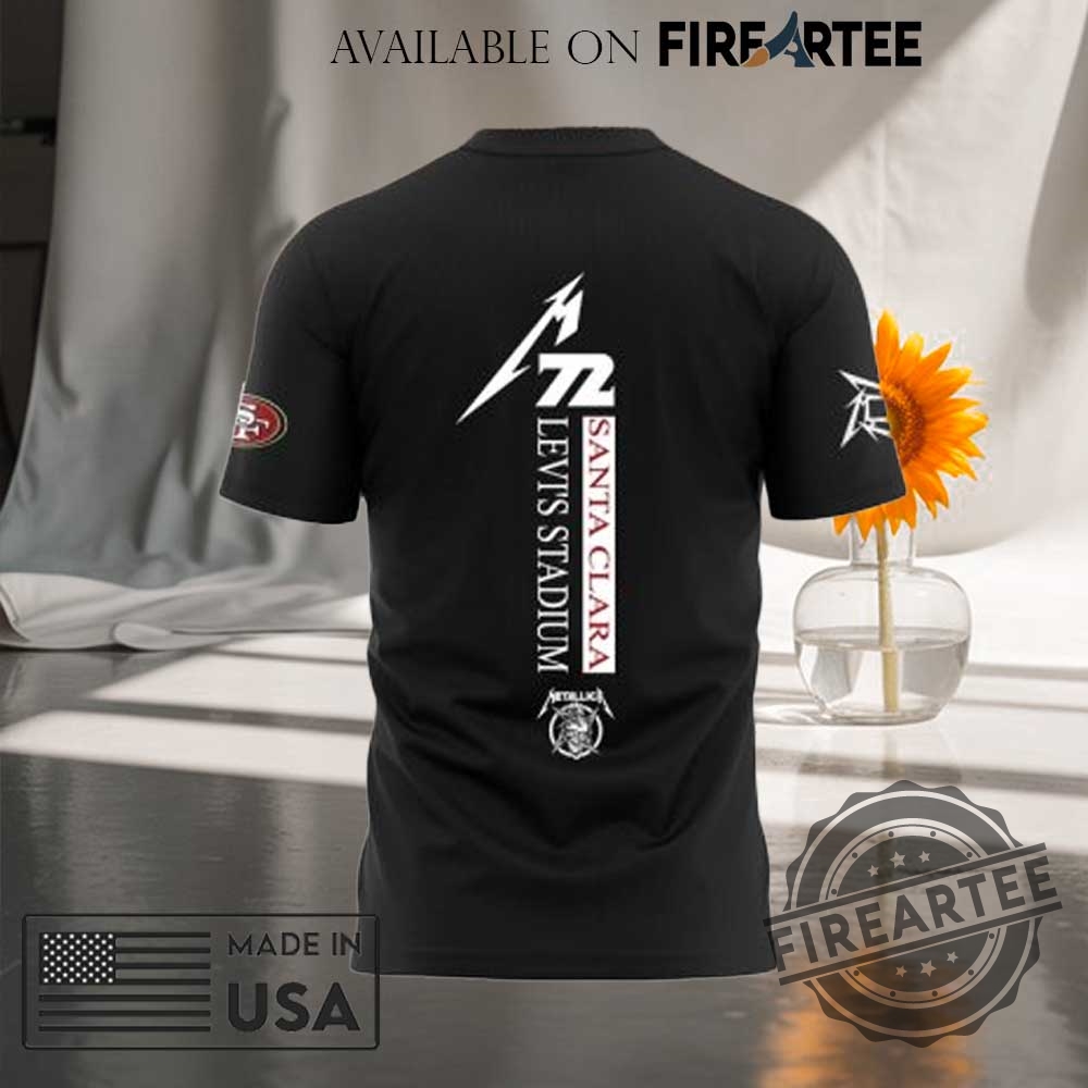 San Francisco 49Ers X Metallica M72 World Tour 3D Tshirt Stadium Concert Edition 4 San Francisco 49ers x Metallica M72 World Tour 3D T-Shirt – Stadium Concert Edition