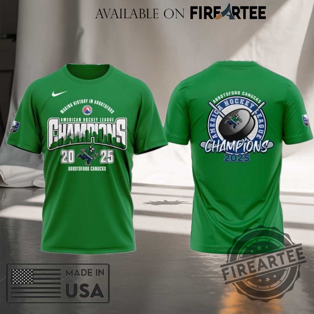 "Top 5 Unique 3D Graphic T-Shirts for Fans and Collectors" 16 Abbotsford Canucks America Hockey League Champions 2025 3D Tshirt